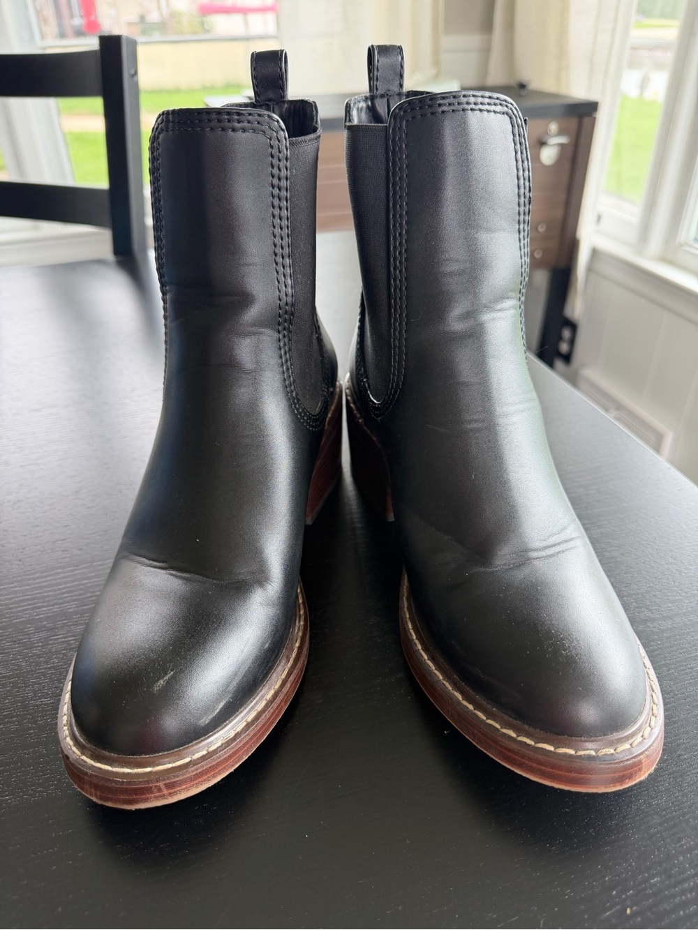 Steve Madden Laurely Black Chelsea Boots, Women’s 9M
